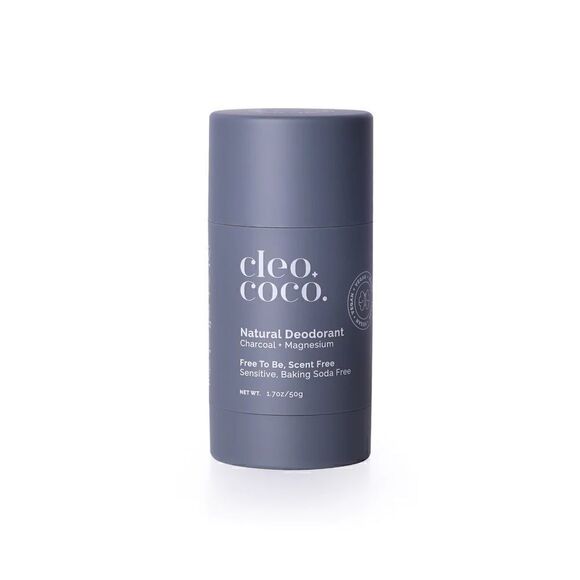 Cleo+CocoUNSCENTED Charcoal+Magnesium Deodorant Baking Soda Free+Vegan-Free ToBe - Picture 1 of 1